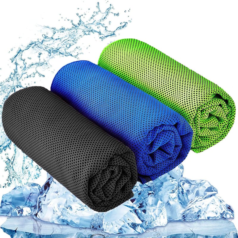 YQXCC Hűtőtörlköző 3 db 120x30 cm Mikroszálas Sporthoz Jógához Utazáshoz