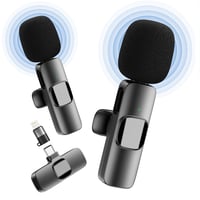 YRF Vezeték nélküli Lavalier Mikrofon iPhone és Android Készülékekhez, Mini Csíptetős Mikrofon Élő Közvetítéshez, Videófelvételhez 1