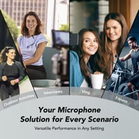 Bezdrôtový klopový mikrofón YRF pre iPhone a telefóny so systémom Android, 2,4 GHz Plug and Play, konektor USB-C a Lightning, klopový mikrofón na vlogovanie, TikTok, nahrávanie videa, sivý 8