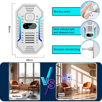 YRHWS Set 4 Dispozitive cu Ultrasunete pentru Alungarea Dăunătorilor, Repelent Electronic pentru Țânțari, Șoareci, Muște, Gândaci, Păianjeni și Rozătoare 5