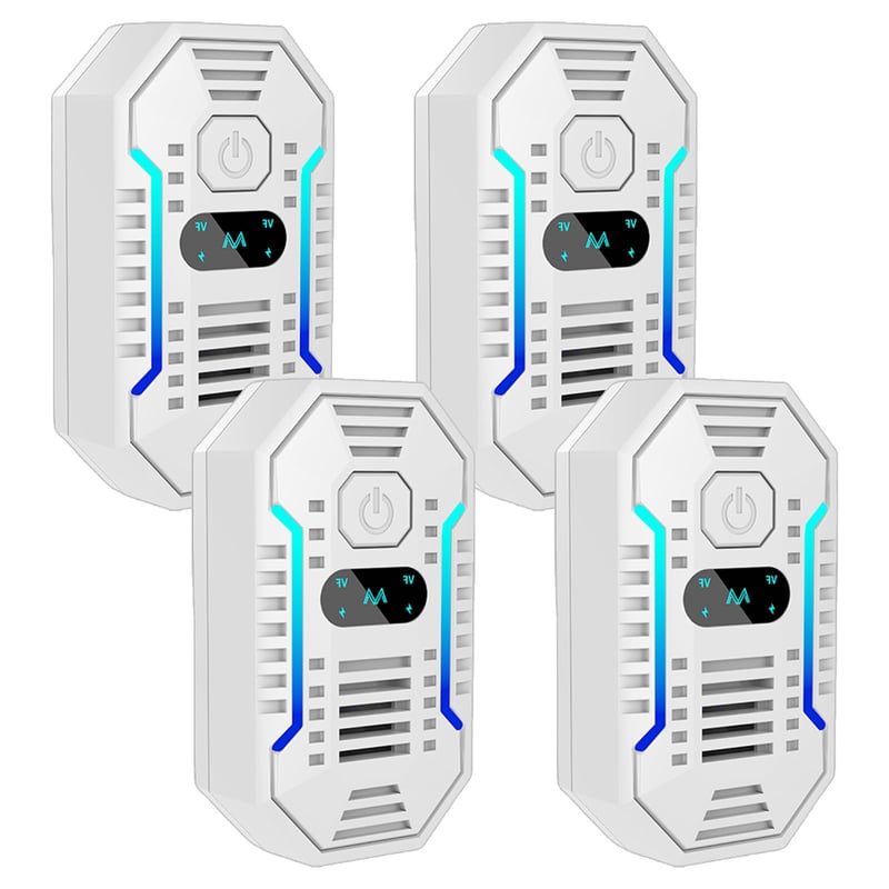 YRHWS Set 4 Dispozitive cu Ultrasunete pentru Alungarea Dăunătorilor, Repelent Electronic pentru Țânțari, Șoareci, Muște, Gândaci, Păianjeni și Rozătoare