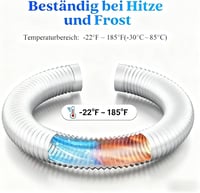 Yrichtra 100mm Flexibilis Légcsatorna 5m Alumínium Szellőzőcső Klímához 3
