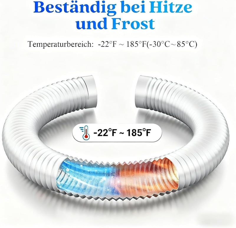 Yrichtra 100mm Flexibilis Légcsatorna 5m Alumínium Szellőzőcső Klímához