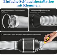 Yrichtra 100mm Flexibilis Légcsatorna 5m Alumínium Szellőzőcső Klímához 8
