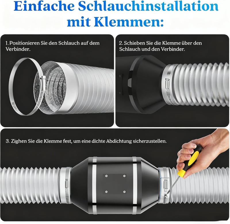 Yrichtra 100mm Flexibilis Légcsatorna 5m Alumínium Szellőzőcső Klímához