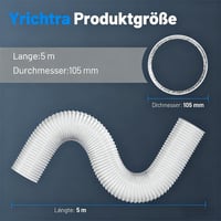 Yrichtra 100mm Flexibilis Légcsatorna 5m Alumínium Szellőzőcső Klímához 4
