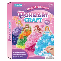 Kreatív súprava Yrinfay Poke Art pre deti - DIY 8 čarovných princezien a 6 doplnkov - Hračka s princeznami pre dievčatá vo veku 6, 7, 8, 9, 10, 11 a 12 rokov 1