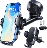 YRU 360° Forgó Autós Telefontartó Szélvédő Műszerfalra iPhone Samsung Erős Tapadó 1