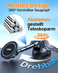 YRU MagSafe autós telefontartó erős szívókoronggal iPhone és Android készülékekhez 8