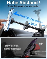 YRU MagSafe autós telefontartó erős szívókoronggal iPhone és Android készülékekhez 2