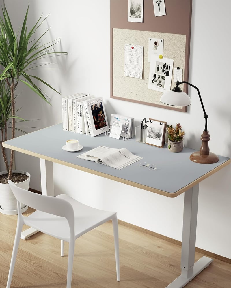 YSAGi Bőr Egérpad 100x50cm Ezüstszürke Asztali Szőnyeg Irodához