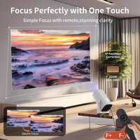 Ysametp 5G WiFi Bluetooth mini hordozható videoprojektor fehér, Full HD 1080P, 4K támogatás, 8000 Lumen, HDMI USB, TV Stickhez laptophoz tab 4