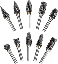 YSDMY 10 részes keményfém vágófej szett 3mm szárral, 6mm csiszoló fejjel 1