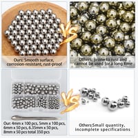 YSDMY 350 db Acélgolyó Készlet 4-8mm Csapágygolyó Rozsdamentes Kerékpár Alkatrész 4