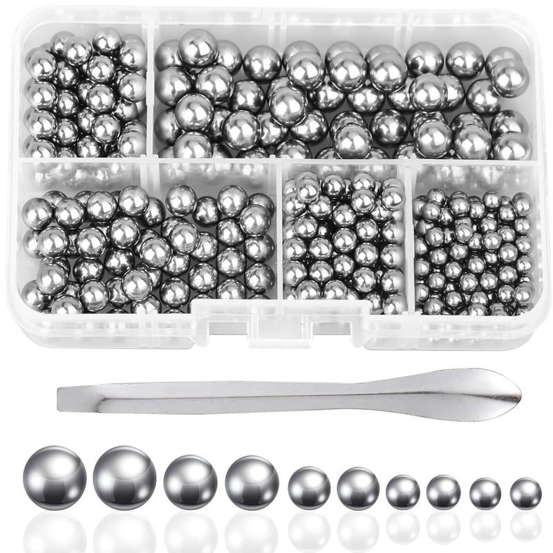 YSDMY 350 db Acélgolyó Készlet 4-8mm Csapágygolyó Rozsdamentes Kerékpár Alkatrész