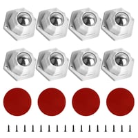 YSDMY Öntapadós Bútor Görgők 8db - 20mm 360° Forgó Gömbkerekek Konyhai Eszközökhöz, Kisebb Bútorokhoz, Tárolódobozokhoz 1