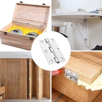 YSDMY Rozsdamentes Ajtócsalád 75x50mm 10db Zsanér Csavarokkal és Csavarhúzóval 7