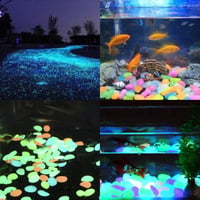 YSDMY Világító Kövek 100db Fluoreszkáló Kavics Dekoráció Akvárium Kert 6
