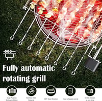 Ysislybin Elektromos Nyársló Rotisserie Grill 10 Nyárssal USB Motorral Automata Kebab Grillezéshez 7