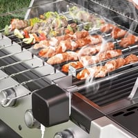 Ysislybin Elektromos Nyársló Rotisserie Grill 10 Nyárssal USB Motorral Automata Kebab Grillezéshez 9