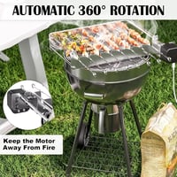 Ysislybin Elektromos Nyársló Rotisserie Grill 10 Nyárssal USB Motorral Automata Kebab Grillezéshez 6