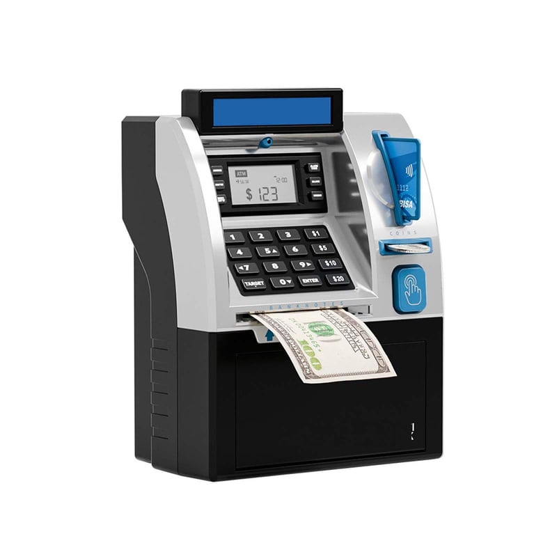 Ysislybin Elektronikus Persely ATM Pénzautomata Jelszavas Digitális Malacpersely Bankkártyával Hangjelzéssel Gyerekeknek Megtakarítási Kasszadoboz