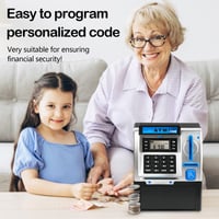 Ysislybin Elektronikus Persely ATM Pénzautomata Jelszavas Digitális Malacpersely Bankkártyával Hangjelzéssel Gyerekeknek Megtakarítási Kasszadoboz 4