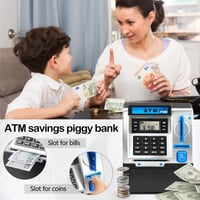 Ysislybin Elektronikus Persely ATM Pénzautomata Jelszavas Digitális Malacpersely Bankkártyával Hangjelzéssel Gyerekeknek Megtakarítási Kasszadoboz 5