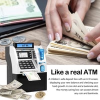 Ysislybin Elektronikus Persely ATM Pénzautomata Jelszavas Digitális Malacpersely Bankkártyával Hangjelzéssel Gyerekeknek Megtakarítási Kasszadoboz 6