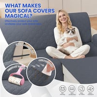 Ystyle 100% vízálló L alakú kanapévédő 4 személyes fordítható sarokkanapéhoz - L Form 4 Sitzer (L 280 CM), Darkgray 6