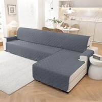 Ystyle 100% vízálló L alakú kanapévédő 4 személyes fordítható sarokkanapéhoz - L Form 4 Sitzer (L 280 CM), Darkgray 2