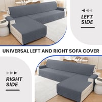Ystyle 100% vízálló L alakú kanapévédő 4 személyes fordítható sarokkanapéhoz - L Form 4 Sitzer (L 280 CM), Darkgray 8