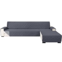 Husă pentru canapea Ystyle de 2 persoane cu brațe, față-verso, anti-zgârieturi - gri închis + gri deschis - 210 cm 1