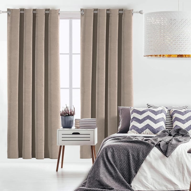 Ystyle bársony sötétítő függöny szett 2db 140x240cm kamel