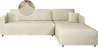 Ystyle L alakú kanapéhuzat 2+2 személyes beige rugalmas védőhuzat 1