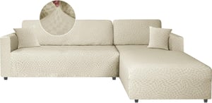 Ystyle L alakú kanapéhuzat 2+2 személyes beige rugalmas védőhuzat