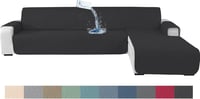 Ystyle L alakú kanapévédő 2 személyes vízálló csúszásmentes fekete 210cm - L Form 2 Sitzer | L 210 CM, Black 1
