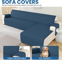 Ystyle vízálló sarokkanapé-huzat 4 személyes, L 300 cm - Berlin Blue 6