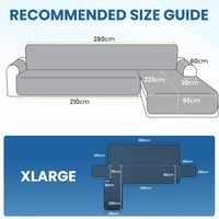 Ystyle vízálló sarokkanapé-huzat 4 személyes, L 300 cm - Berlin Blue 3