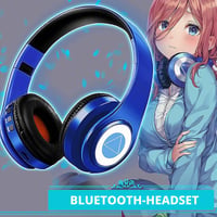 Căști Bluetooth YTDTKJ Nakano Miku Quintuplets cu microfon încorporat, wireless, pliabile, stereo HiFi, Cosplay, albastru 2