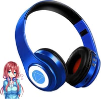 Căști Bluetooth YTDTKJ Nakano Miku Quintuplets cu microfon încorporat, wireless, pliabile, stereo HiFi, Cosplay, albastru 1