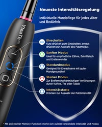 Periuță de dinți electrică rotativă YTEATH PRO pentru adulți și copii, cu 8 capete de rezervă (2 tipuri), 3 intensități, 5 moduri, stație de încărcare montabilă pe perete, temporizator de 2 minute 5