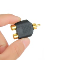 Ytian RCA Y rozbočovač adaptér - 1 samec na 2 samice konektor - Čierny audio-video kábel konvertor pre TV, Hi-Fi a prehrávače médií 2