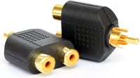 Ytian RCA Y Elosztó Adapter - 1 Apa 2 Anya Csatlakozó - Fekete Audio-Video Kábel Átalakító TV, Hifi és Médialejátszókhoz 1