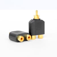 Ytian RCA Y Elosztó Adapter - 1 Apa 2 Anya Csatlakozó - Fekete Audio-Video Kábel Átalakító TV, Hifi és Médialejátszókhoz 5