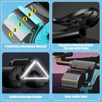 Ytloospt Automata Visszapattanó Hasizom Roller Könyöktámasszal - 2 az 1-ben Plank Edzőeszköz, Stabil Dupla Kerékkel, Otthoni Edzéshez, 150 k 4