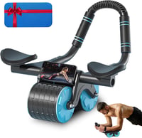 Ytloospt Automata Visszapattanó Hasizom Roller Könyöktámasszal - 2 az 1-ben Plank Edzőeszköz, Stabil Dupla Kerékkel, Otthoni Edzéshez, 150 k 1