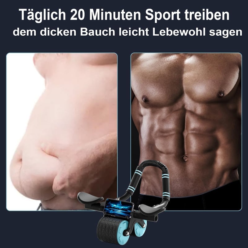 Ytloospt Automata Visszapattanó Hasizom Roller Könyöktámasszal - 2 az 1-ben Plank Edzőeszköz, Stabil Dupla Kerékkel, Otthoni Edzéshez, 150 k