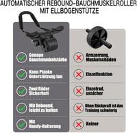 Ytloospt Automatikus Hasizom Roller Könyöktámasztással - 2in1 Core Trainer Otthonhoz 2