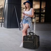 Ytonet Pojazdná taška na notebook pre ženy, čierna, veľkosť L, biznis kufor na kolieskach, aktovka 6
